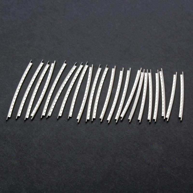 24 Frets Guitar Fret Wire Set Stainless Steel Guitars Fretboard Wire 24Pcs Set