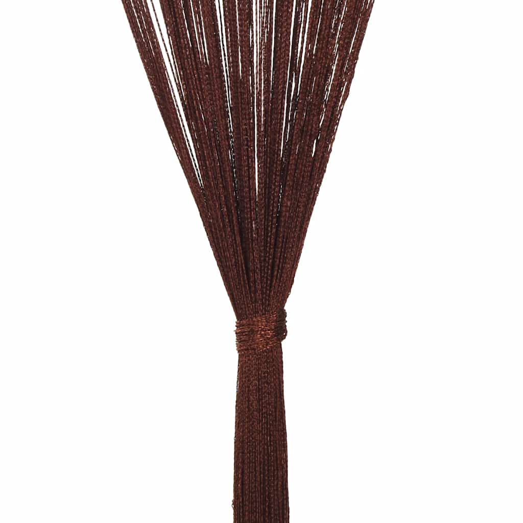 Vidaxl Zasłony Sznurkowe, 2 Sztuki, 100 X 250 Cm, Brązowe