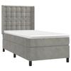 VidaXL Lit à sommier tapissier et matelas Gris clair 90x190 cm Velours - Modèle 3132891