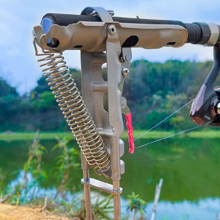 Automatic Spring Fishing Rod Holder Fishing Rod Ground Holder Base High Sensitivity Spring Load Fishing Rod Holder