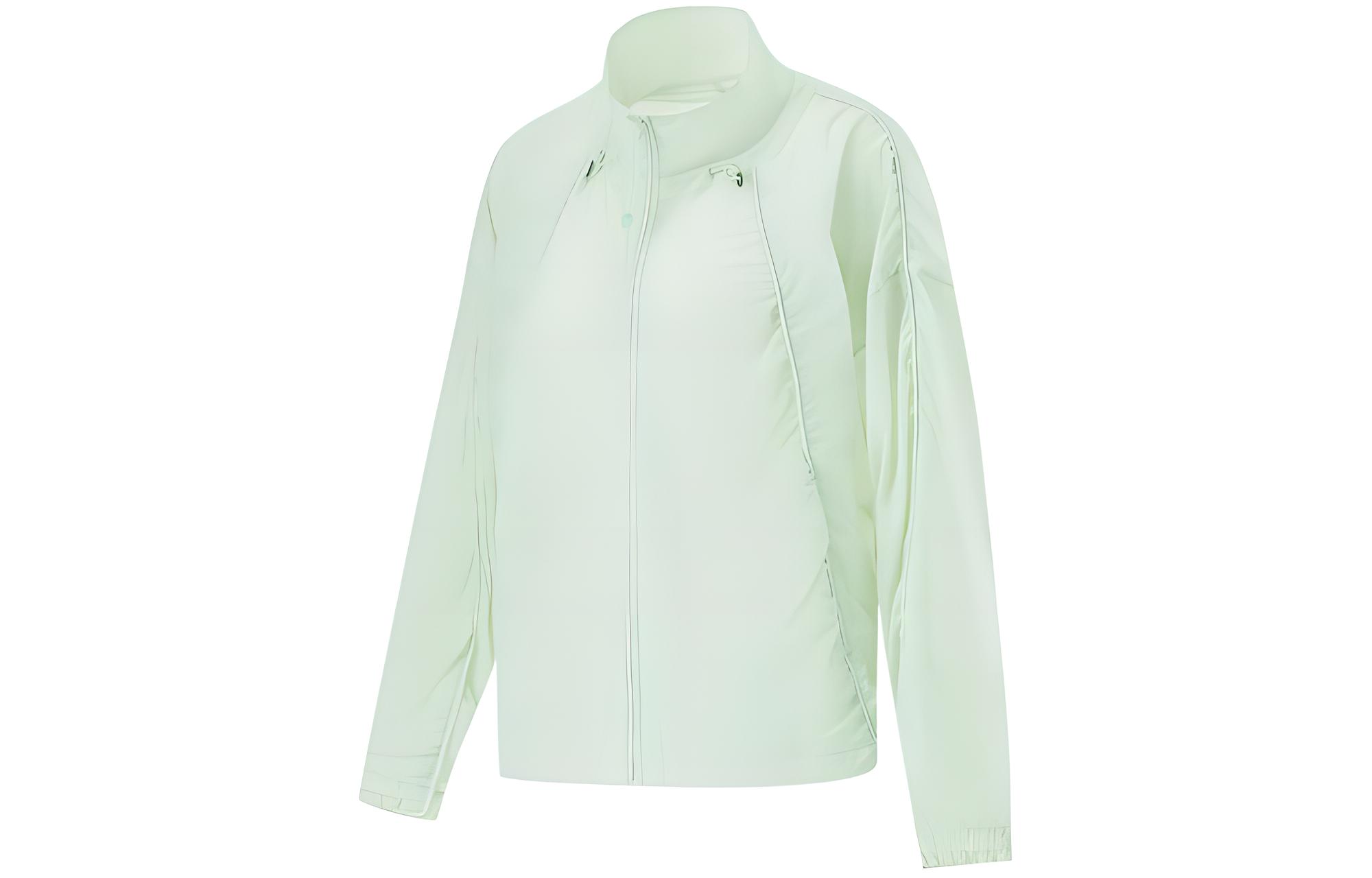 Li Ning Fitness Series Breathable UV Protection Sun Protection Clothing Women s Ice Fat Green AFDU454-5 M