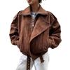 European and American Women's Retro Brown Casual Loose Jacket (2025)