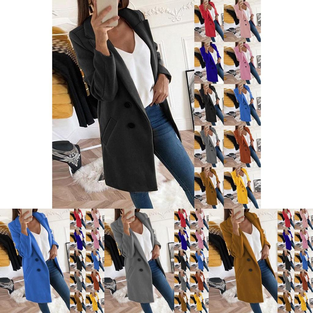 Warmer Winter Damen Plüsch Trenchcoat Damenjacke Übermantel Lässige Oberbekleidung