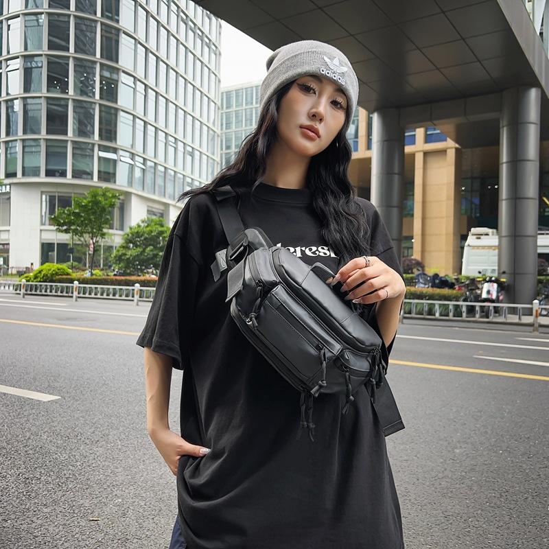 Hip Hop Casual Sport Chest Bag Men Women Large Capacity Techwear Style Waterproof Fanny Pack Multifunction Crossbody Hand Bag