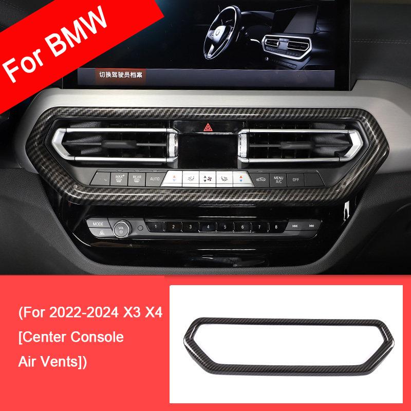 For BMW X3 X4 G01 G02 2018-2024 Carbon Fiber Center Console Panel Cover Gear Shift Frame Replacement Durable Trim Car Accessorie