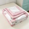 Pink Rose Smooth Air Condition Comforter Lightweight Floral Summer Quilt with Ice Silk Cooling Comforters Four Seasons Universal