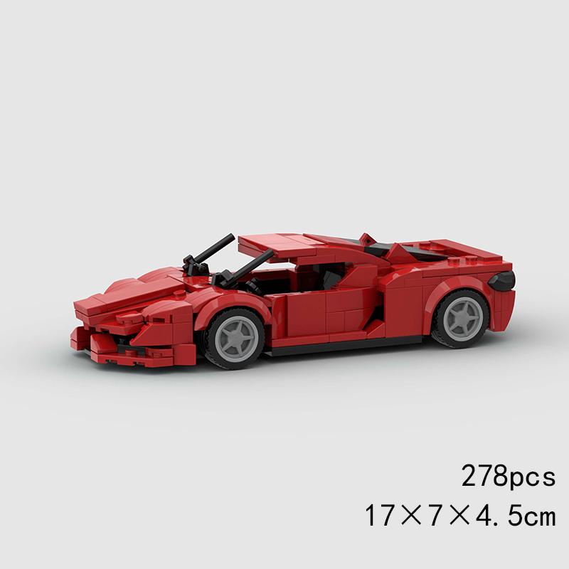 City MOC Super Race Car Speed Model Building Bricks Rally Sports Racing Police Vehicle Blocks Technical Pickup Christmas Gift