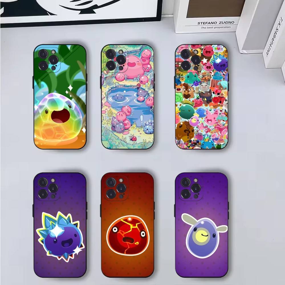 Game S-Slime Rancher Phone Case Phone Case For iPhone 16,15,14,13,12,11,Pro,X,XS,Max,XR,Plus,Mini Soft Black Cover