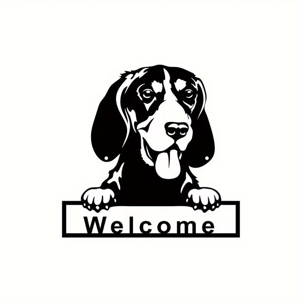 1pc Dog Welcome Metal Wall Art Gordon Setter Dog Wall Sign, Perfect Decoration for Home, Living Room, or Office Decor