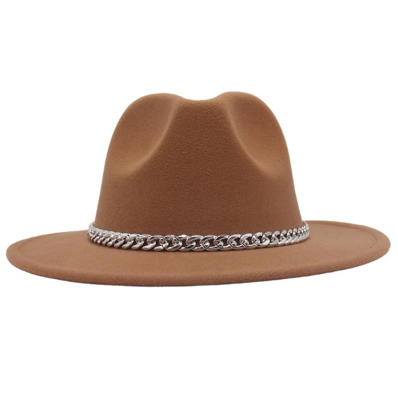 Chain Men'S And Women'S Multi-Colored Stage Hat Woolen Felt Hat Jazz Top Hat Hat