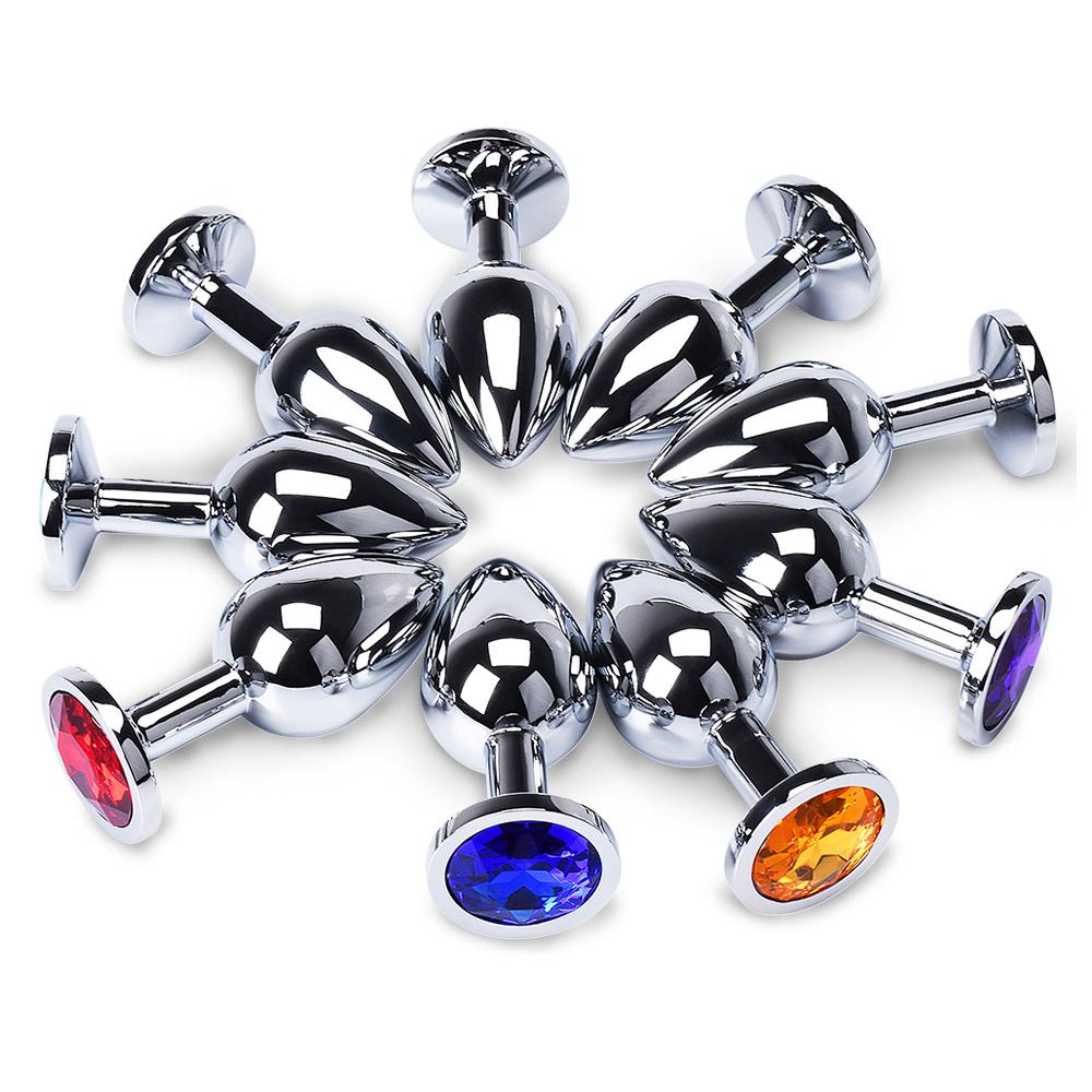 Sex Vibrator Metal Anal Toys For Women Adult Sex Products Men Butt Plug Stainles Steel Anal Plug Sex-toy Anal DildoToys 8 Color