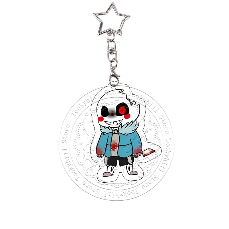Undertale Acryl Sleutelhanger Frisk Undyne Napstablook Cross Sans Anime Cartoon Spel Collectie Tas Hanger Tas Hanger Verjaardagscadeau 4-5CM
