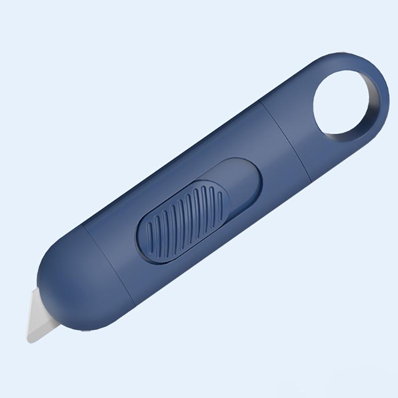Portable Mini Ceramic Utility Knife, Safe Blades Box Packaging Opener Cutting Tools With Keychain Hang Hole, Locks Into Position