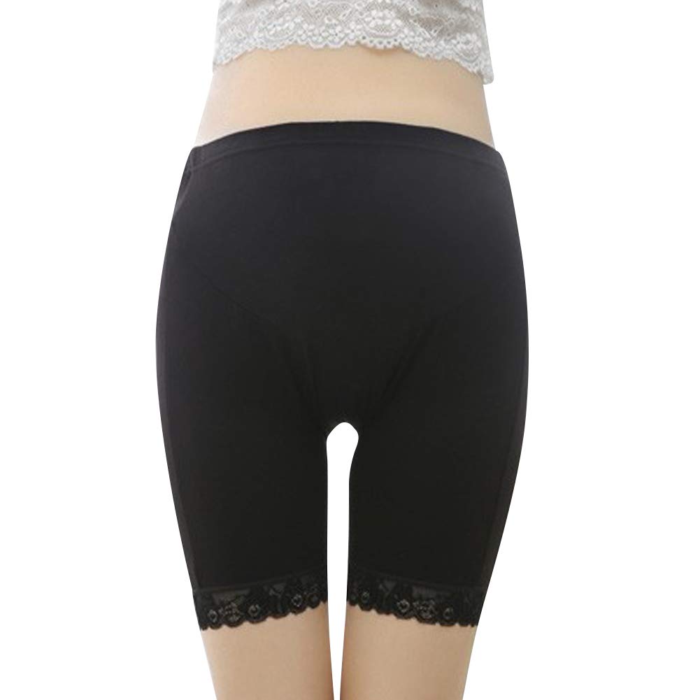 LONTG Maternity Long Supports the Lifts the Maternity Solid Highly Soft Cute Lace Adjustable and Black Underwear, Pettipants, Panties, Tummy, Butt,