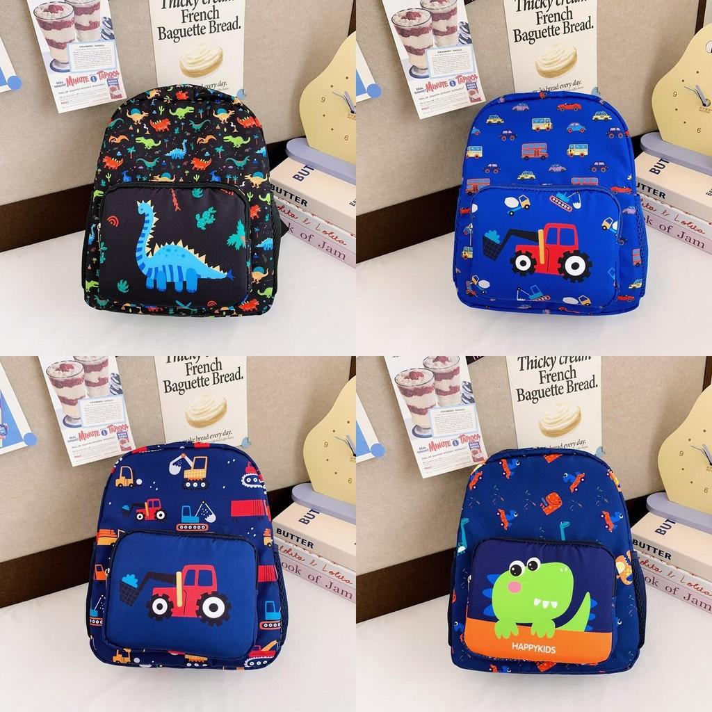 Backpack Large Capacity Cartoon Dinosaur Forklift Simple Schoolbag Girls Boys