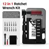 WEST BIKING Multi Functional 12-in-1 Bicycle Ratchet Wrench Tool Set Bidirectional Magnetic Ratchets Set Bike Repair Tools