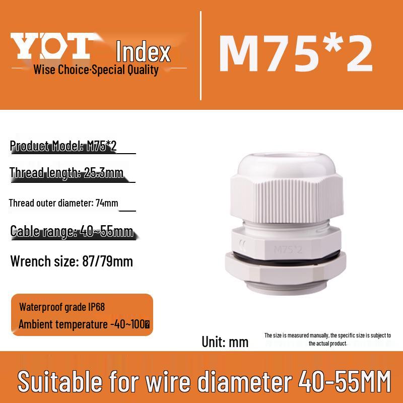 Waterproof Nylon Cable Connector M20*1.5 Plastic Sealing Gland Industrial Accessory