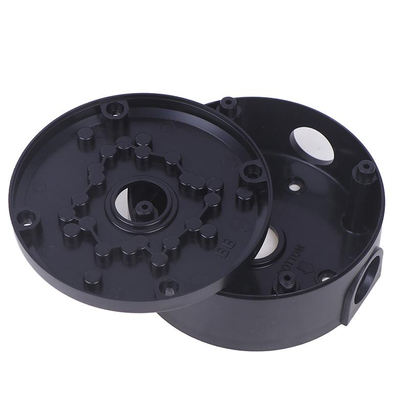Black Cctv Camera Bracket Junction Box Cable Deep Base Camera Mount Bracket Round Bracket For Dome Cameras