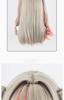 Makai No Ririmu Cosplay Wig with Net, Gray To Pink Gradient, Heat-Resistant