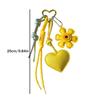 Portachiavi e Ciondolo Borsa Fiore Cuore in Ecopelle Vintage, Ciondolo Borsa Boho Fatto a Mano per Donna, Accessorio Estetico per Borse Tote