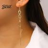 Long Earrings 1 Pair Women Infinity Symbol Tassel Drape Style