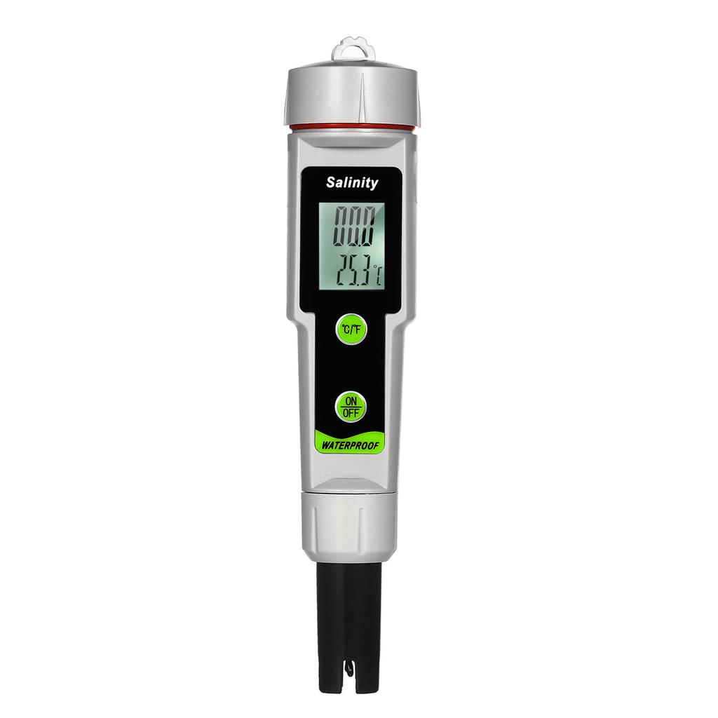 Salinometer Waterproof Salinity Test Pen 2-in-1 Salinity & Temperature Meter Portable Salinity