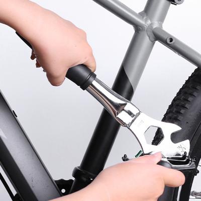 Bike Pedal Wrench Anti-slip Handle Heavy Duty Steel 15/24MM MTB Road Mountain Bicycle