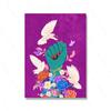 Wandbilder mit Blumen zum Tragen, Blumen rauchen, buntes abstraktes Poster und Drucke, Girl Power-Wanddekoration, Küche, Leinwandgemälde