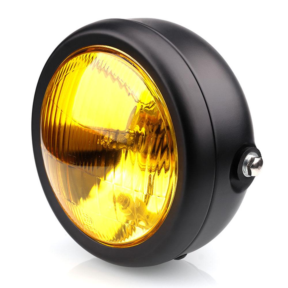 5.75 Inch Retro Motorcycle Headlights Modified Universal 12V High Low Beam Headlights Iron Shell Circular Motorcycle Headlights