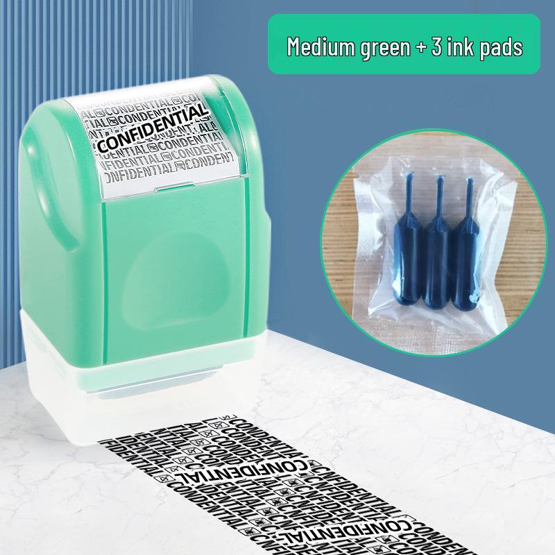 Roller Privacy Stamp with Anti-Leakage Cover