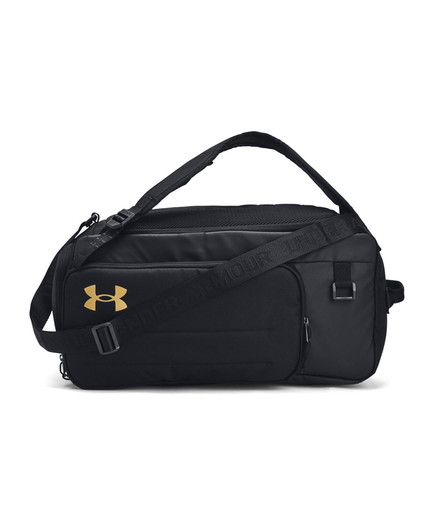 UNDER ARMOUR UA CONTAIN DUO DUFFLE BACKPACK S Black Metallic Gold One Size /