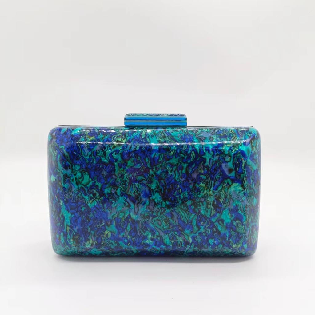 Small bag single shoulder women's messenger bag marble fashion summer beach acrylic dinner bag small square bag