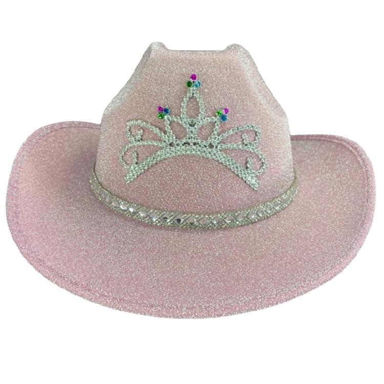 

Shimmering Sequins Cowboy Hats with Diamond Crown for Banquets Carnival Party Sequins Cowboy Hats for Teen Photography 1 рожевий