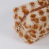 Leopard Soft Plush Travel Cosmetic Lipstick Brush Storage Bag Toiletry Kit Women Makeup Handbags Organizer Pouch Bag Pencil Case