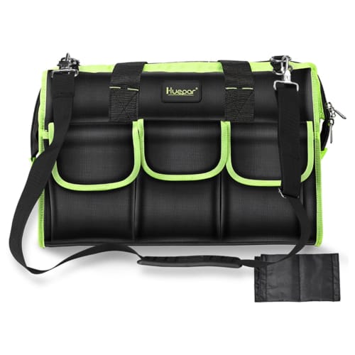 Huepar Tool Bag, Large Capacity, 20 Pockets, Waterproof, Durable, Abrasion-Resistant, Large Capacity, 1680D TB01