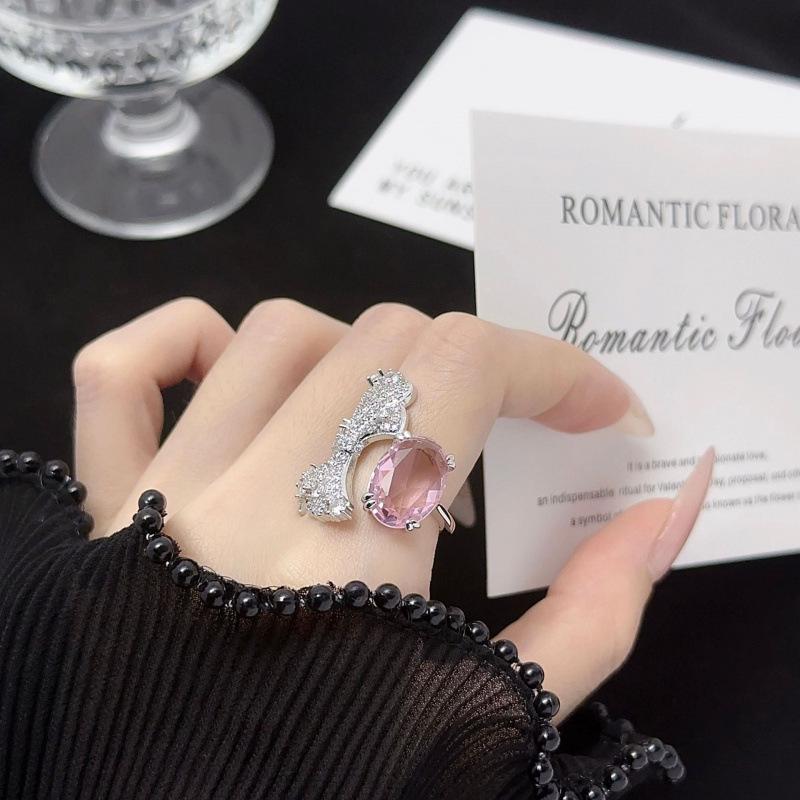 Women s High-End Trendy Adjustable Open Bow Ring Adjustable Open