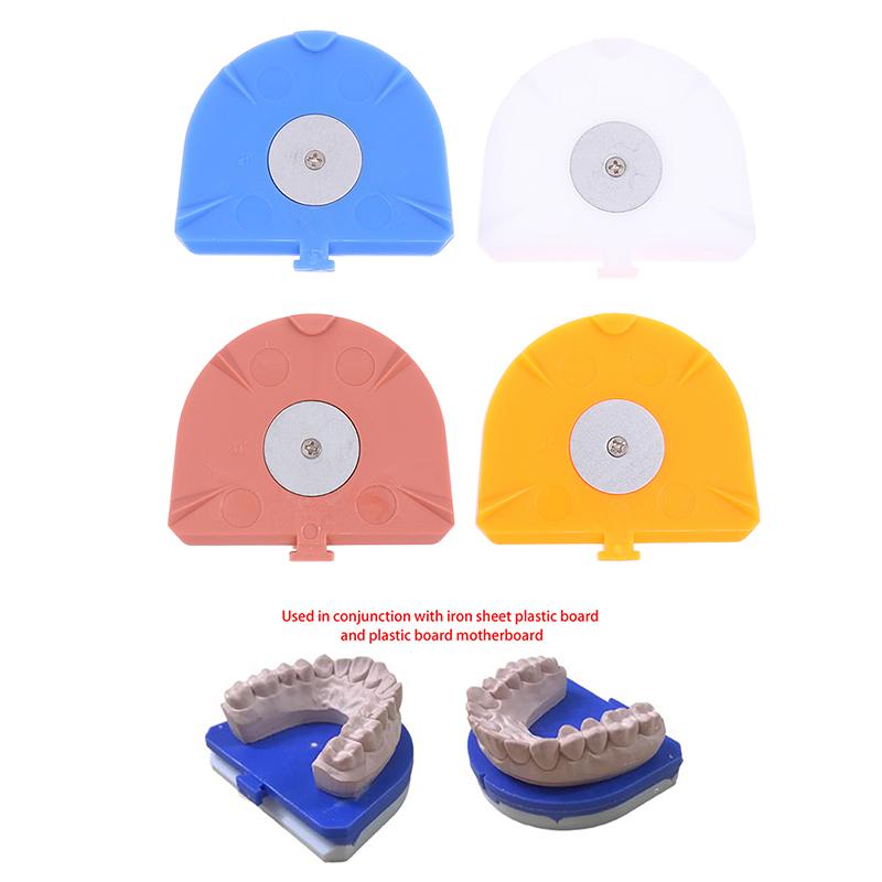 1Pcs Dental Round Plastic Base With Iron Sheet Plastic Plate For Dental Pin Planter Machine Parts Dental Laboratory Materials