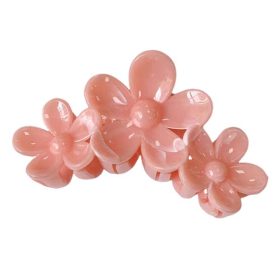 

Hair Claw Three-Dimensional Flower Design Large Shark Clip Buns Half-Tied Hair Back Head Hair Claw Commuting Hair Accessories розовый