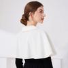 Ribbon Decoration Shawl Detachable Collar White Blouse Shoulders Fake Collar Ruffled Shawl  Women
