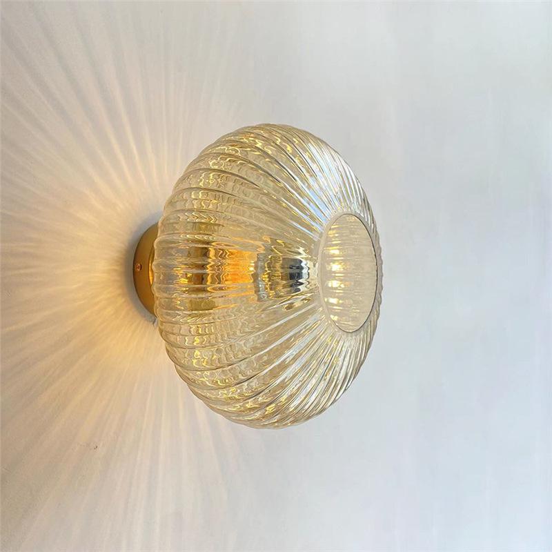 Bauhaus Glass Wall Lamp: Nordic Postmodern Design for Bedroom & Living Room