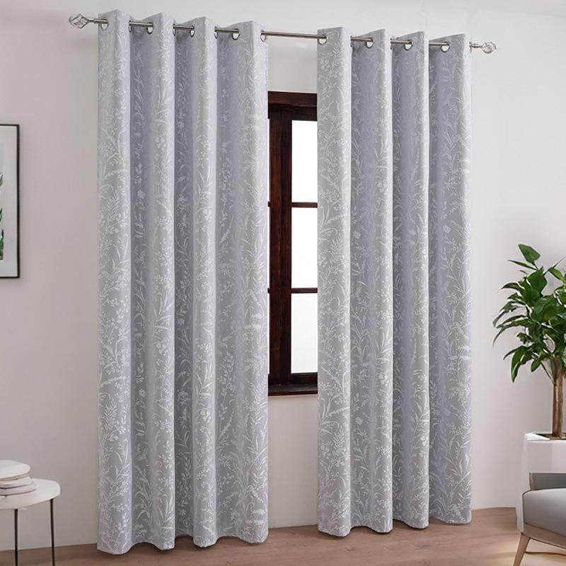 

New Thickened Nordic Style Curtains Simple Full Blackout Curtains Bedroom Thickened Lace Curtains 130*160cm One Piece
