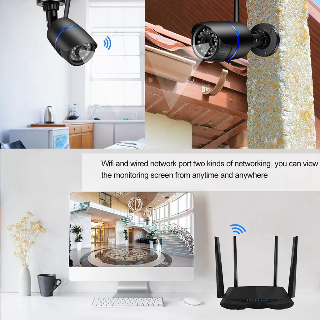 Q4 1080P WIFI Kamera 24 IR LED Outdoor Wasserdicht CCTV Heimüberwachungssystem