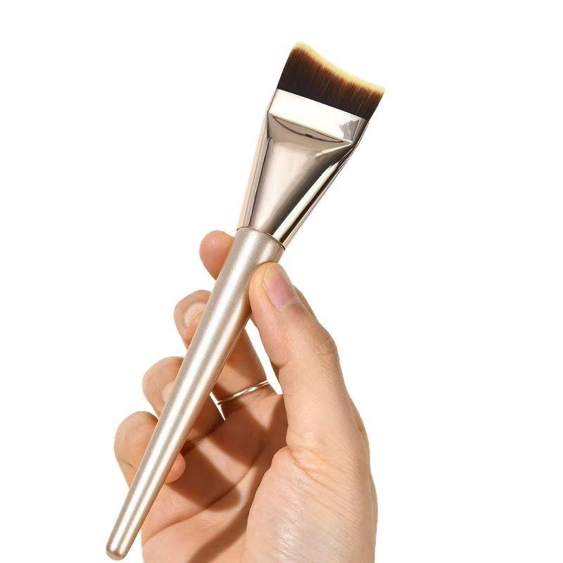 Foundation Pinsel Ultra-Dünn Nicht-Saugend Flacher Kopf Abgewinkelt Halbmond Anfänger Nahtlos Fischschwanz Concealer Flacher Kopf Foundation Flüssig Make-up Pinsel