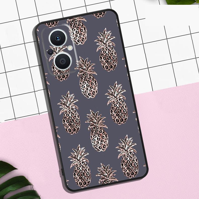 Tropical Pineapple Case For OPPO Reno 13F 12F 11F 8T 7 8 10 11 12 13 Pro OPPO Find X8 X6 Pro X3 X5 Lite Cover