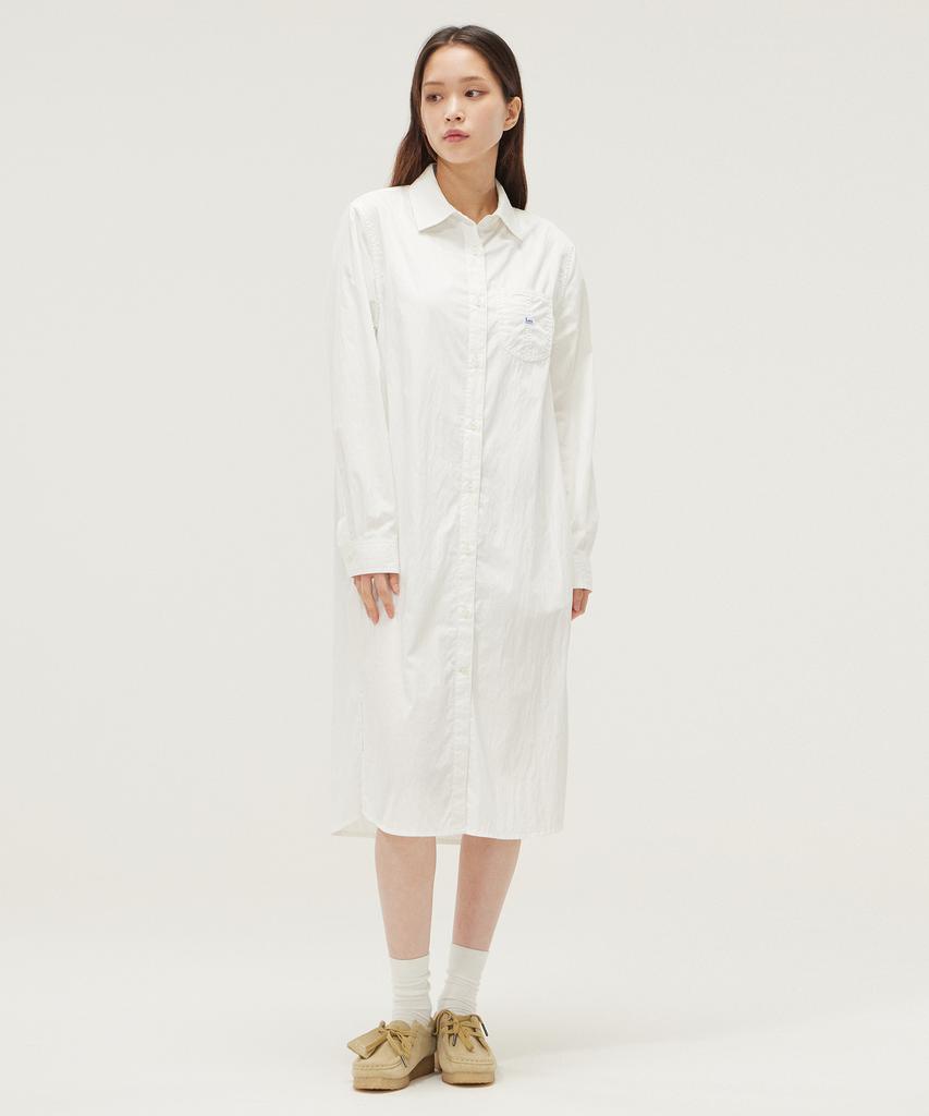 Lee Shirt Long Dress In Ivory