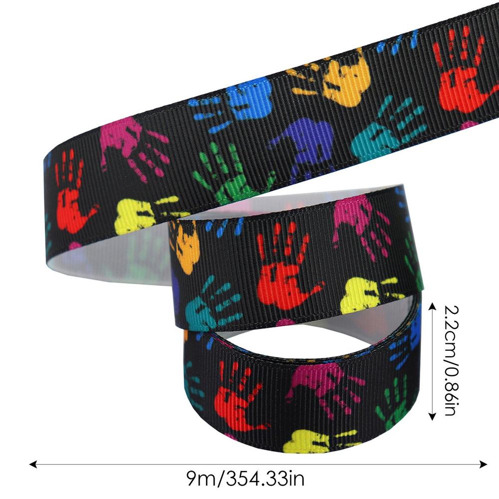 

Cute Ribbon Cartoon Pattern Ribbon For Wrapping Decorative Bow Accessories Fruit Box Streamer Bouquet Accessories For Birthday кофейный