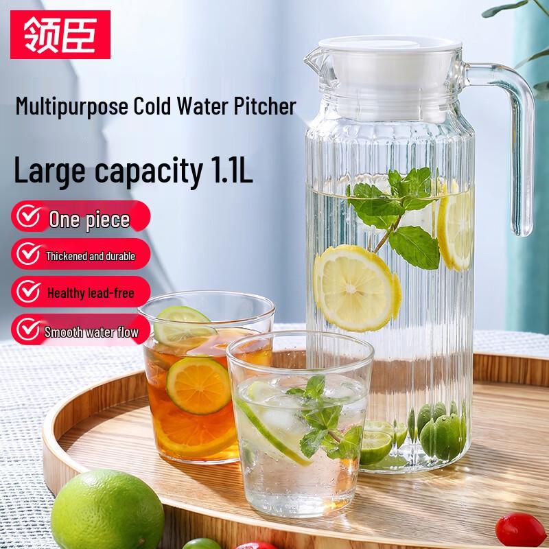 LINGCHEN Heat-Resistant Glass Cold Water Pitcher