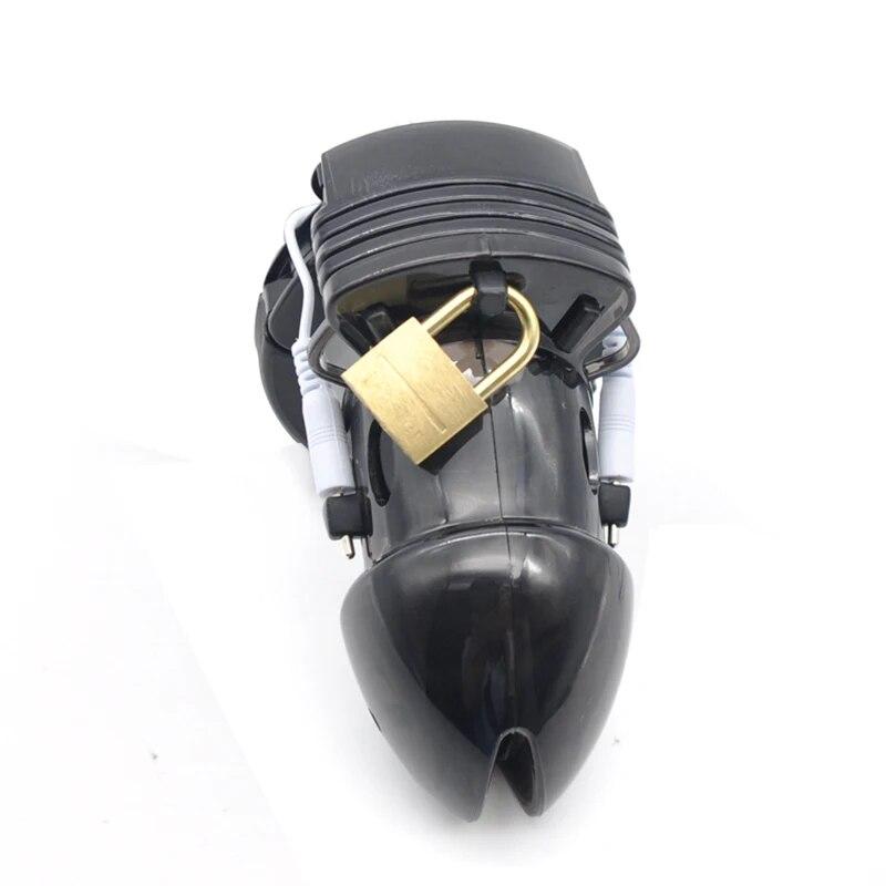 CHASTE BIRD Prezzo di fabbrica Dispositivo di castità maschile con elettroshock Gabbia per pene con anello regolabile Cintura di blocco per pene Giocattoli sessuali A175
