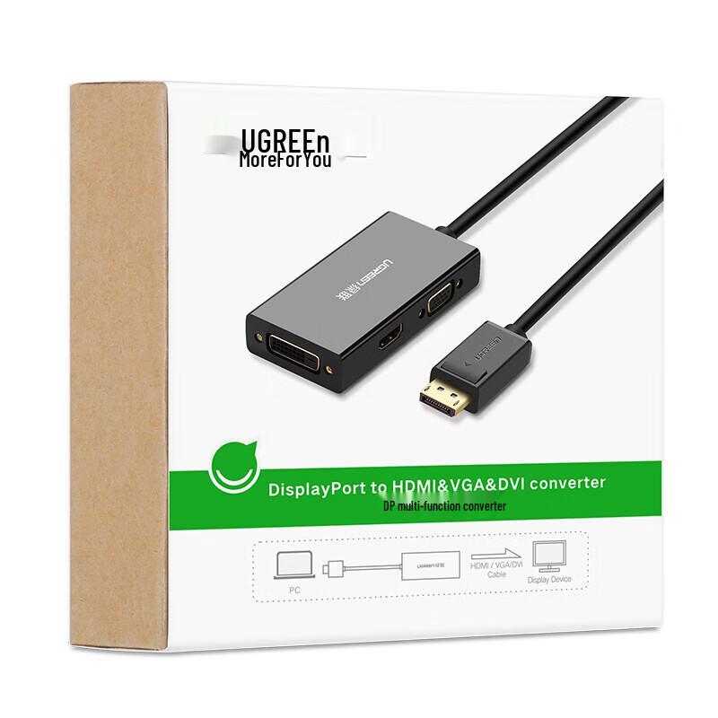 Ugreen DP to HDMI/VGA/DVI 3-in-1 Adapter