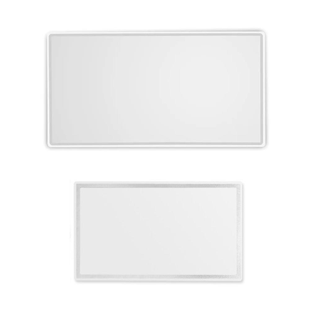 1* 15x8cm/11x6.5cm Car Sun Visor Mirror Portable Makeup Mirror Stainless Steel Clearer Image Universal For Truck Vans SUV